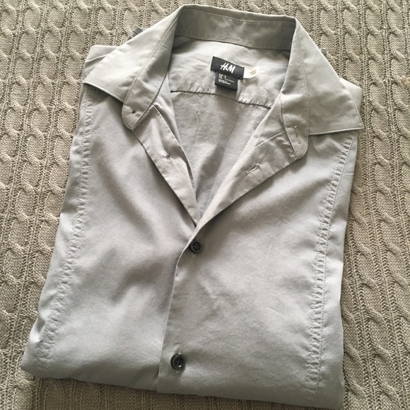 H&M Grey Dress Shirt - Picture 1 of 4